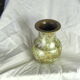 Vase with complete golden crystallization, high silhouette - Montgolfier - 80s