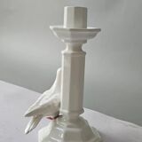 Vintage Costa Italy white ceramic candle holder - 1950s