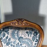 Louis XV style table and 6 chairs in solid wood, excellent condition