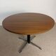 Vintage German round coffee table – Walnut & star base