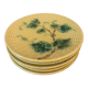 5 assiettes en barbotine majolica sarreguemines france