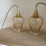 Paire de baladeuses opalines vintage