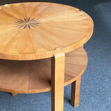 Art deco period occasional table with fruit wood inlay, france, 1930s