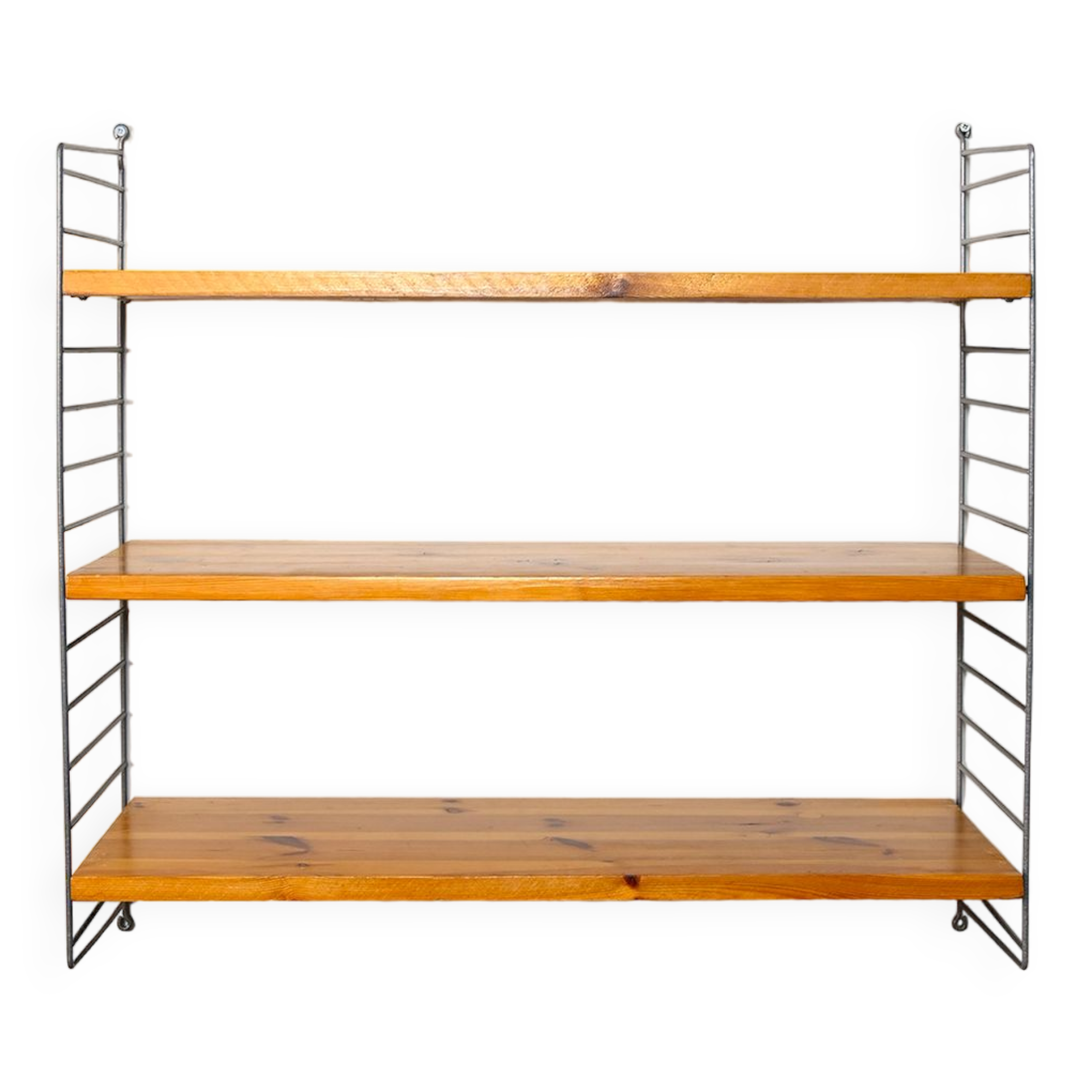 Swedish pine and metal shelf