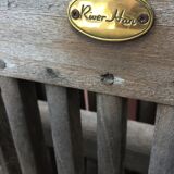 3 vintage folding garden chairs made of River Han teak