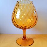Empoli amber glass vase, 1970.