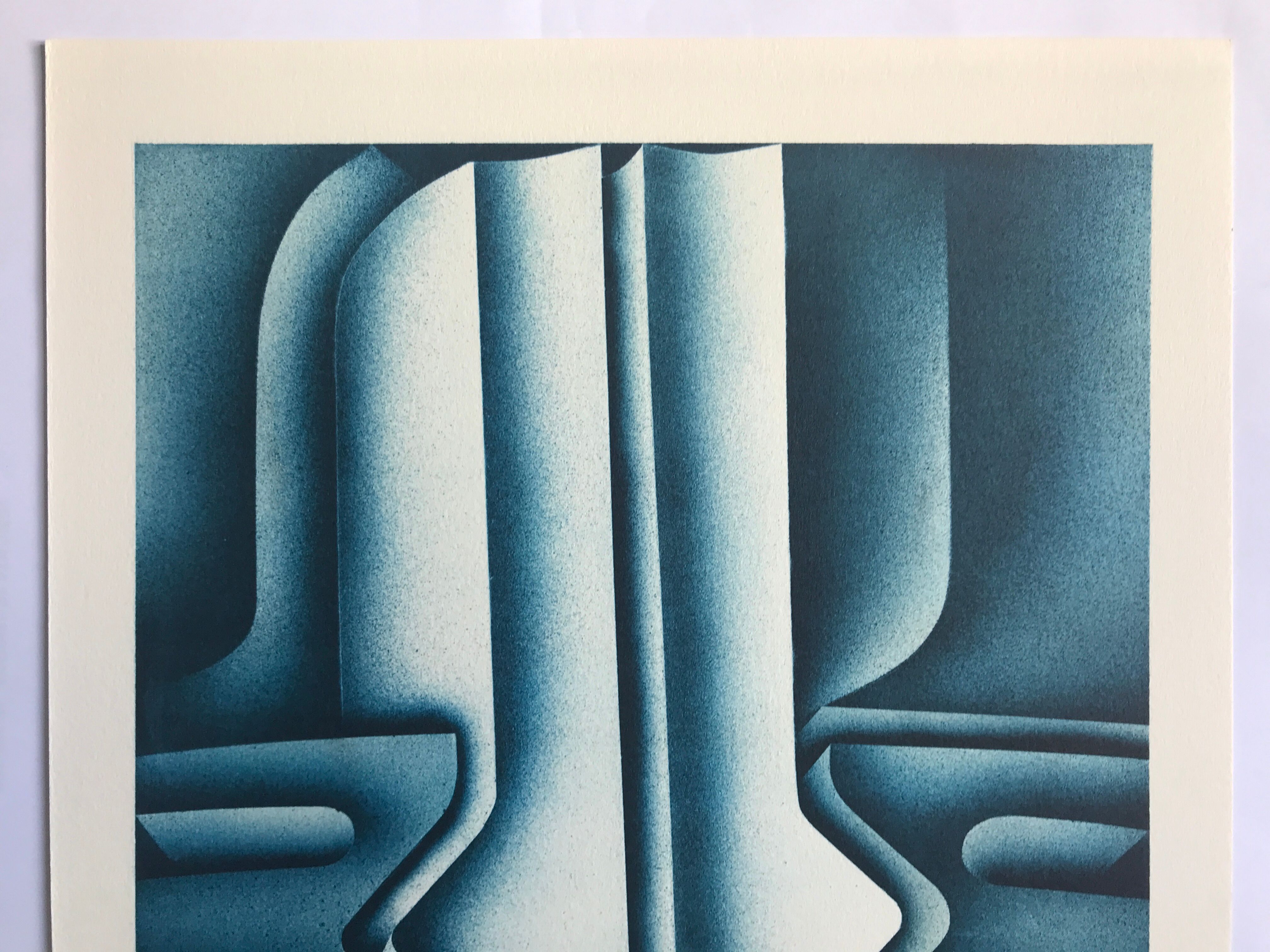 Original lithograph by Jacques Poli, Gazometers, 1978