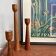 Danish candlestick trio in Teak - 1960