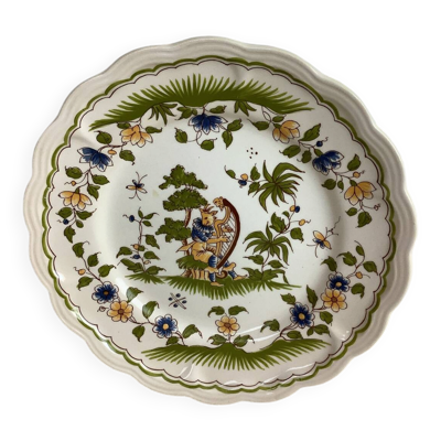 Assiette ancienne décorative Moustiers France