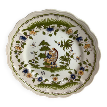 Antique decorative plate Moustiers France