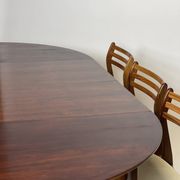 Table de salle à manger scandinave en palissandre année 60