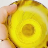 2 flacons art déco en verre jaune et marron Franz Welz