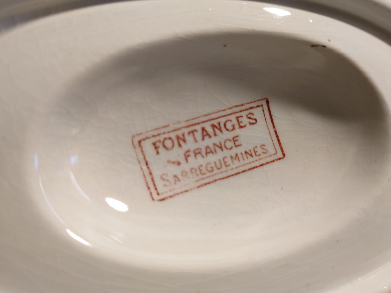 Saucière Sarreguemines model Fontanges