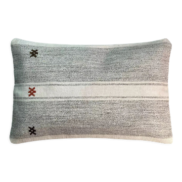 Housse de coussin kilim vintage turque faite à la main, 30 x 50 cm