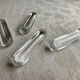 Set of four crystal knife holders signed Daum