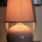 Pink ceramic ball lamp