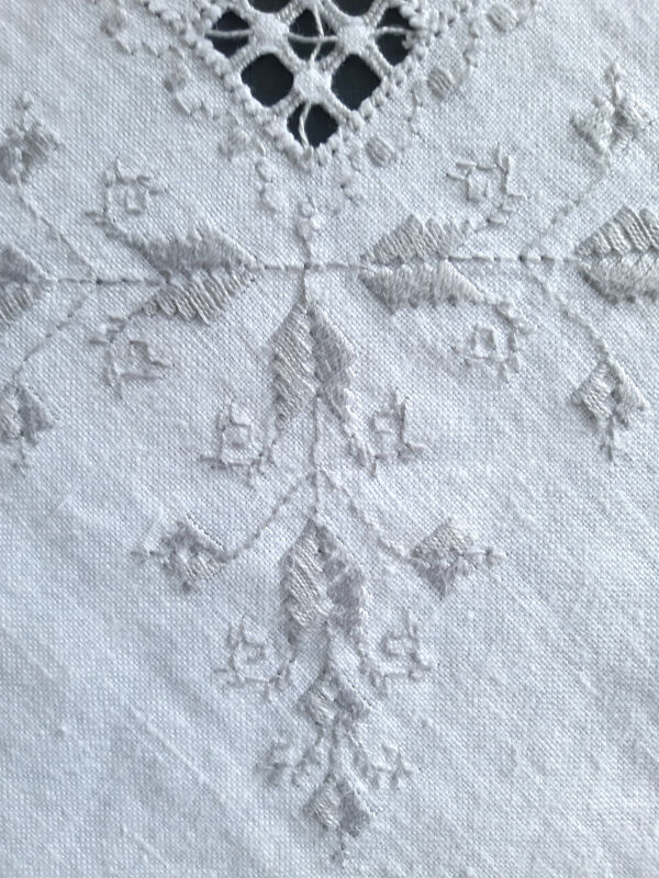 Old linen/cotton and fine embroidery
