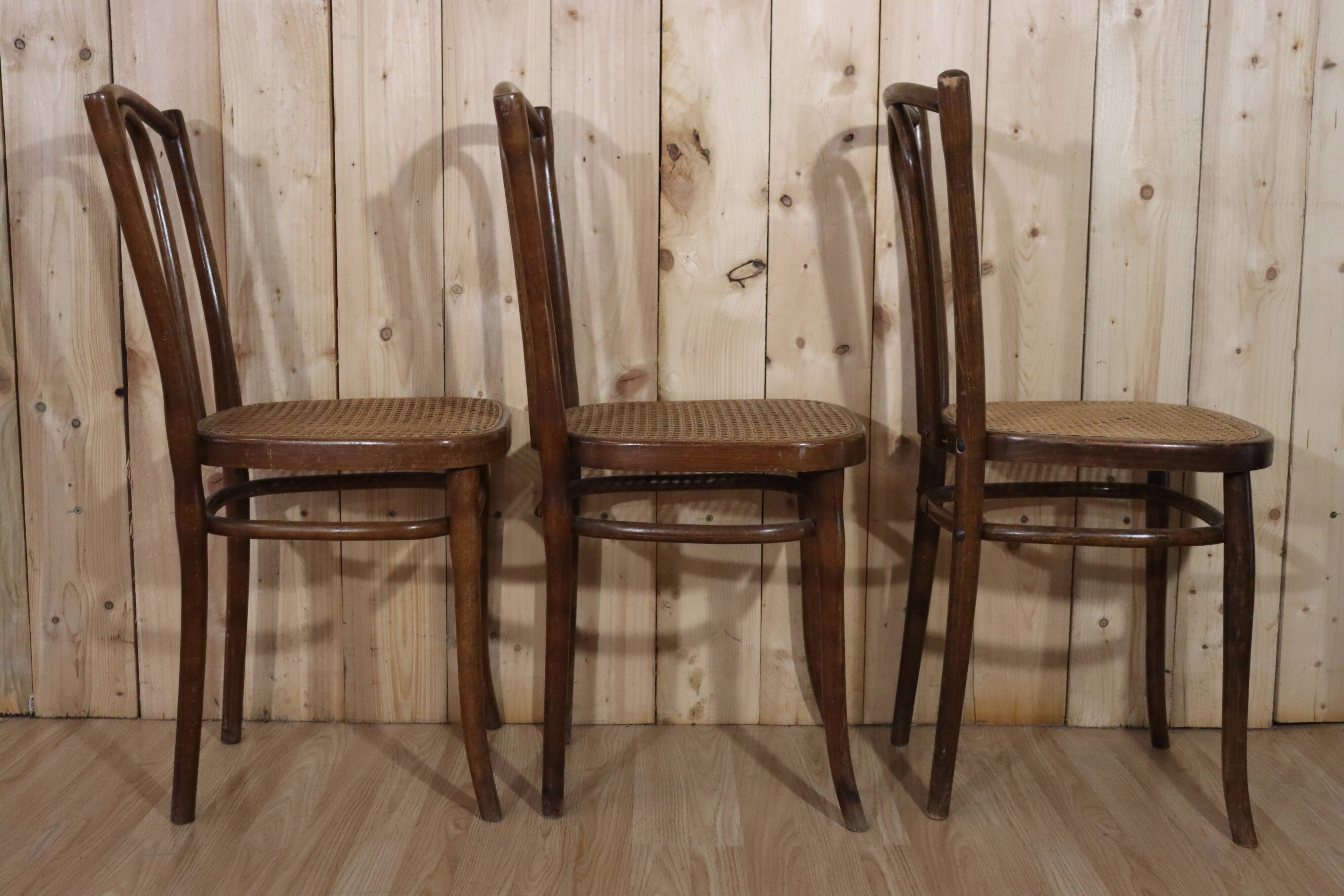 Series x6 bistro chairs n°56 Thonet