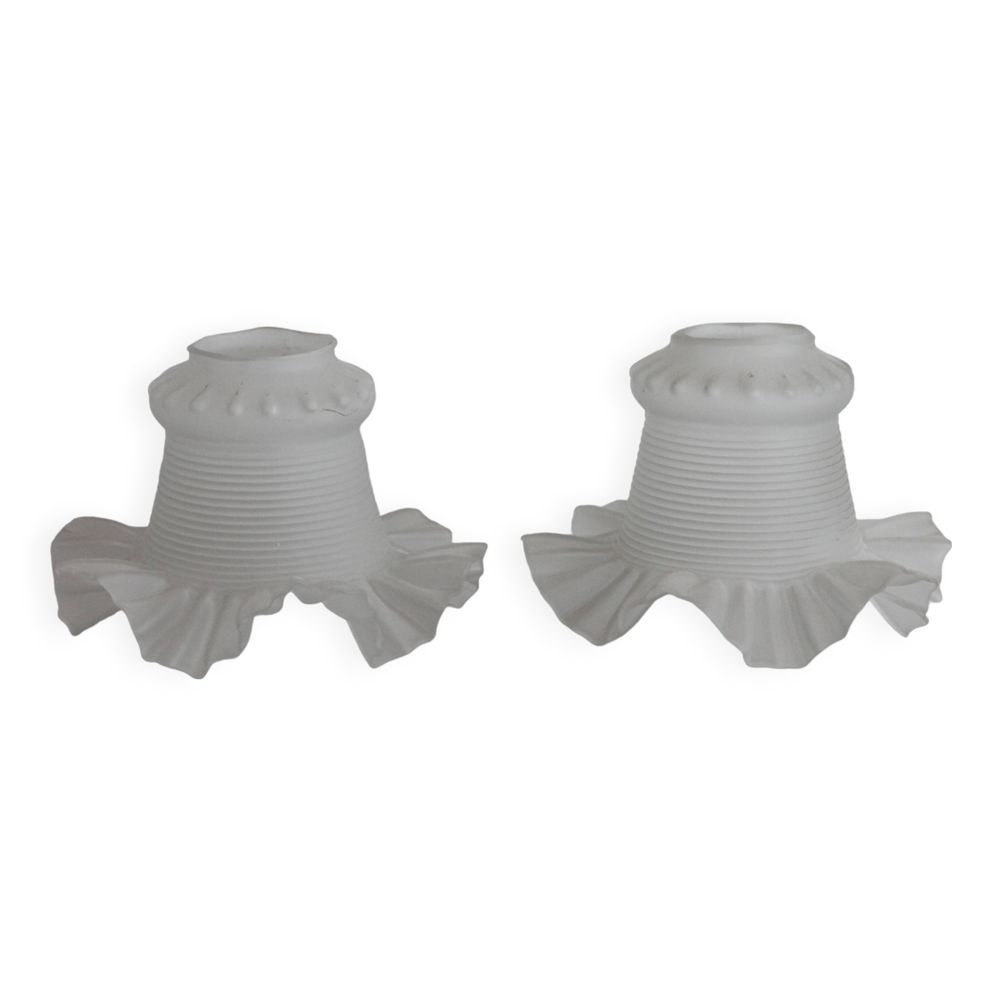 Glass lampshade, tulip; vintage light fixture