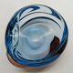 1960s ashtray or catch-all in blown and handcrafted Murano glass. Made in Italy.