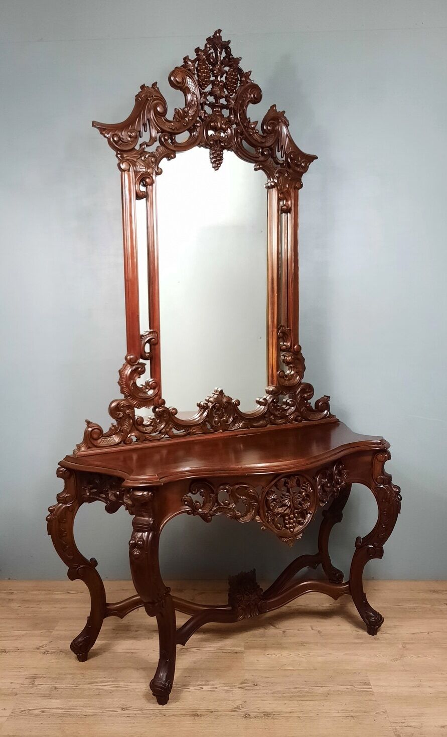 Console with its mirror Louis XV 1900-1930