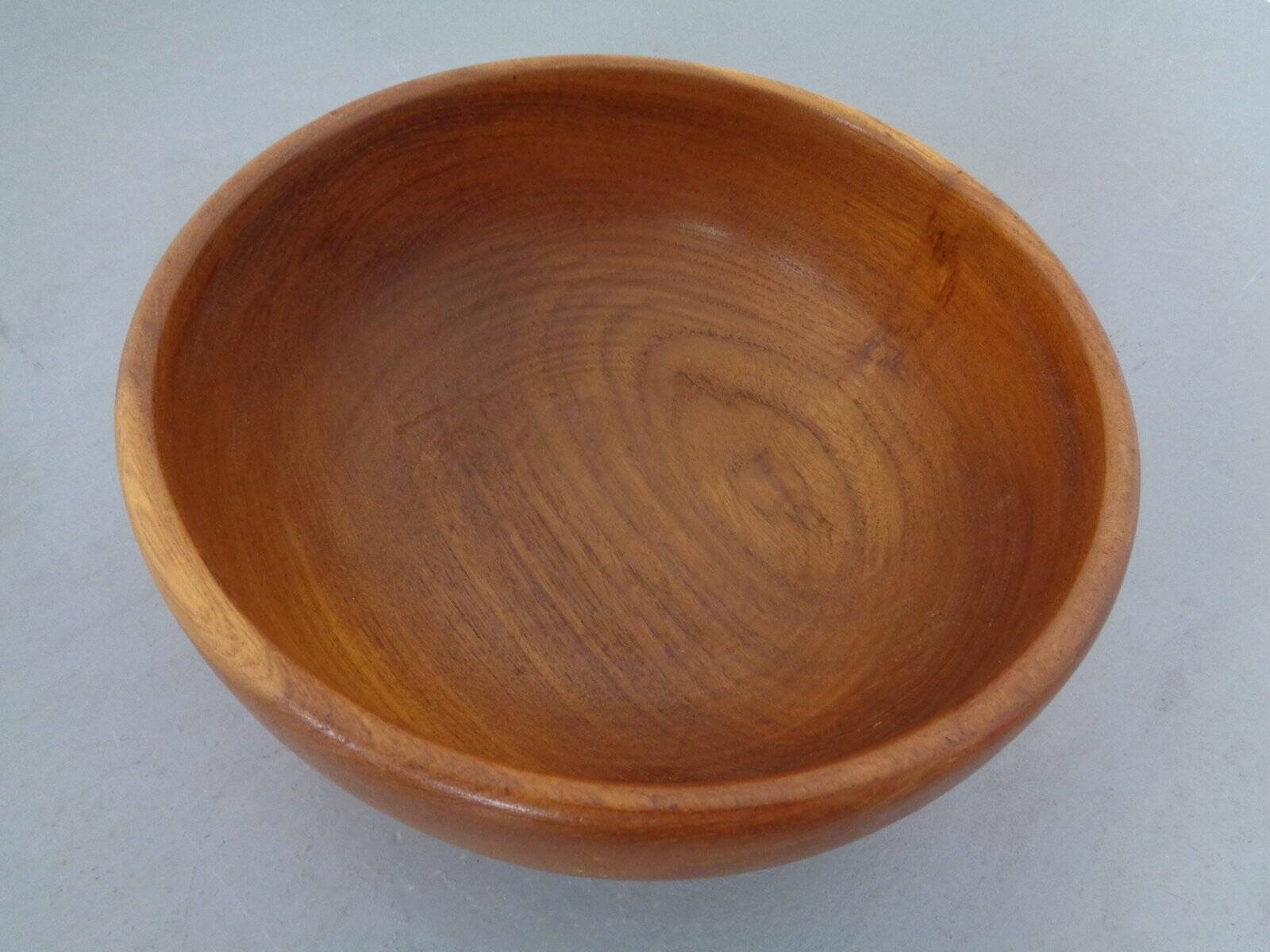 Mid-Century Danish Solid Teak Bowls, 1960s, Set of 2