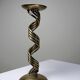 Twisted brass candlestick "Barley Twist" Mid-Century modern, 1950-1970
