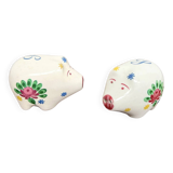 Ceramic pig salt and pepper shaker set