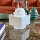 Sergio Asti, postmodern white ceramic vase, Cedit Italy 1970s