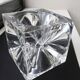 Daum france, rare cendrier cube "roc22", vers 1975, tbe