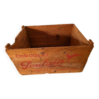 Caisse en bois Chocolat Poulain