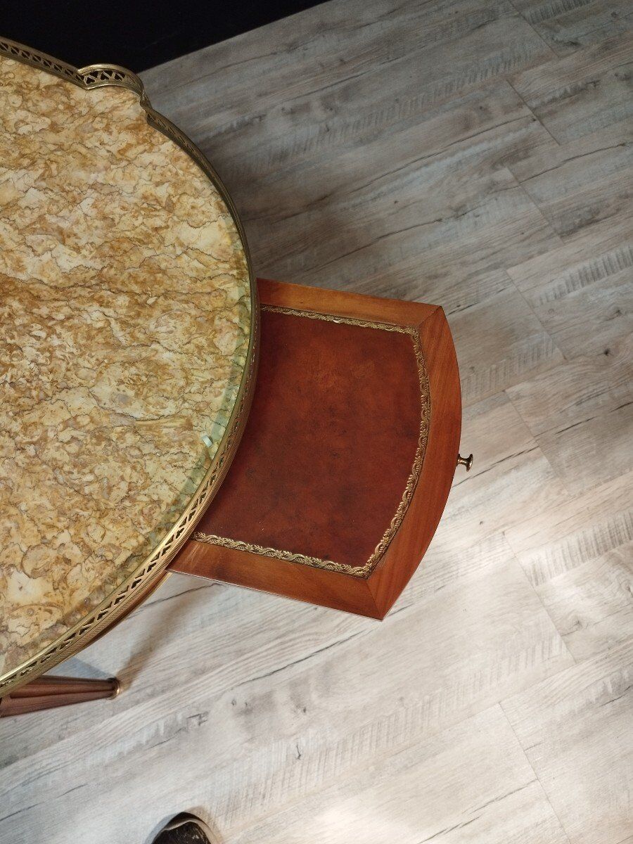 Table basse bouillotte style Louis XVI