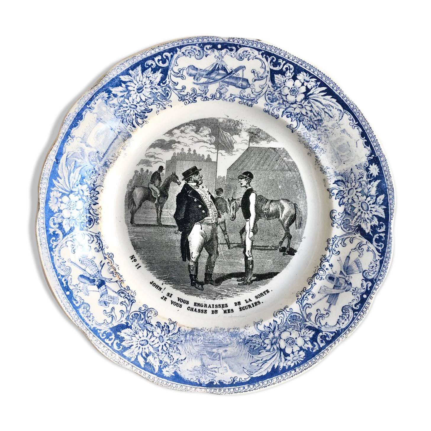 Talking plate 1850 Creil&Montereau