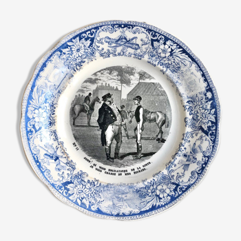 Assiette parlante 1850 Creil&Montereau