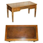 Bureau Plat Restauré Louis XVI Orné d'Ormolu Fin XIXe Siècle