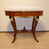 Biedermeier Cherry Veneer Gold-Leaf Center Table, Austria, 1820s