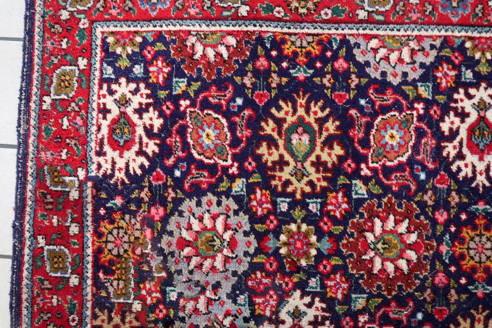 Tapis Vintage Tabriz Fait Main – 103 x 143 cm - 1C1031