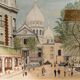Drawing, Place du Tertre, Montmartre, naive art