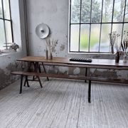 XXL trestle farm table 4m and its benches