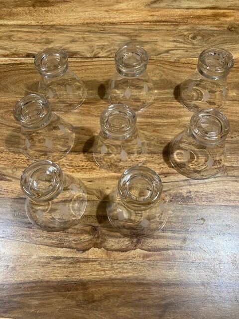 Série de 8 verres à eau Art Deco