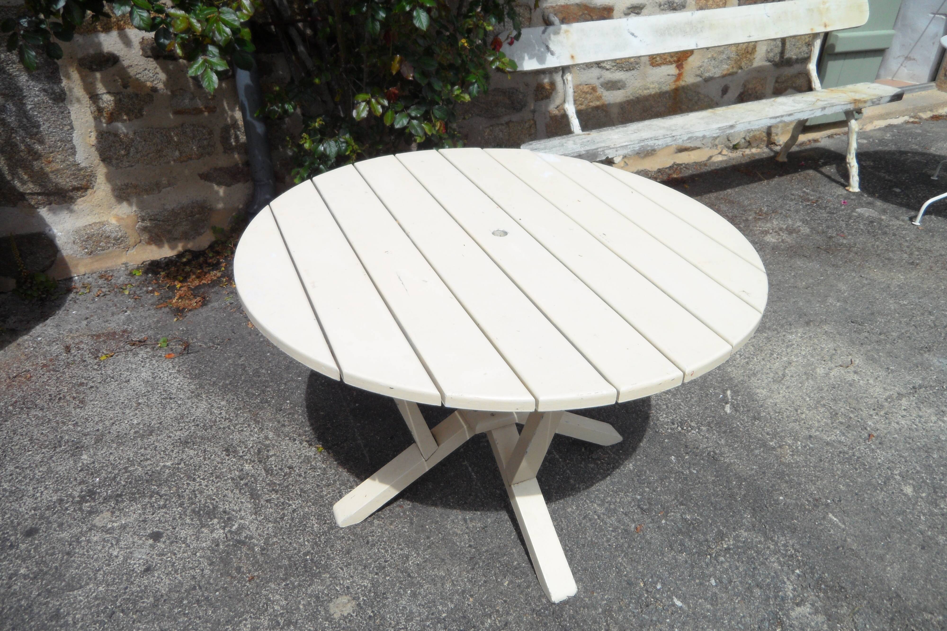 Garden table slats of wood 40s