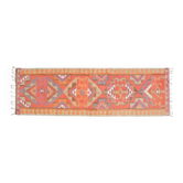 Tapis en laine et coton fait main Oushak turc des années 1970, 91x305.
