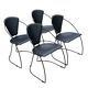 Ensemble de quatre chaises de salle à manger vintage Arrben Linda, design des années 1980