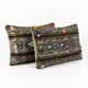 Set of 2 vintage kilim cushion covers 41x61 cm
