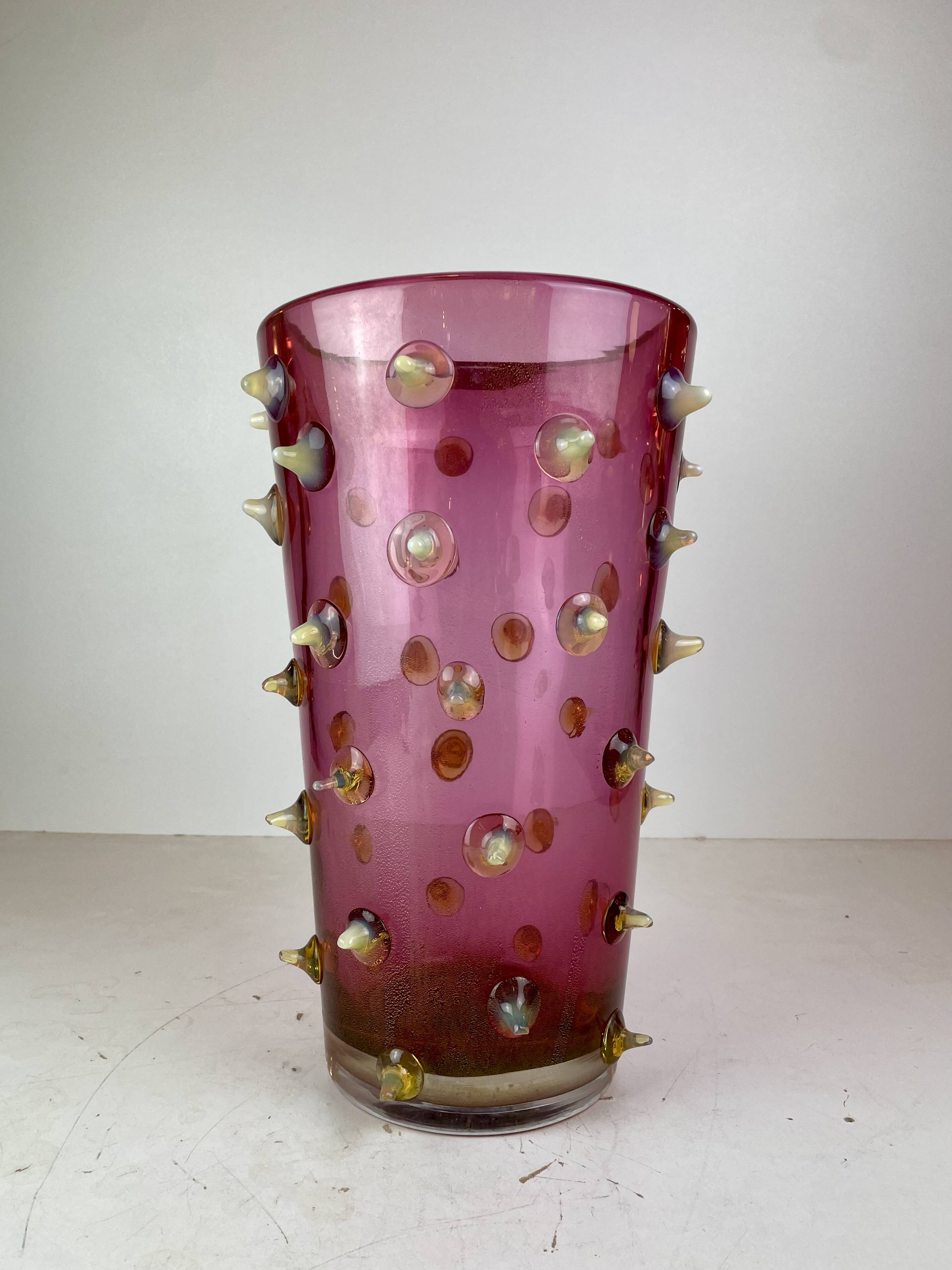 Thorn Spikes Murano Glass Vase by Pino Signoretto, Italy, 1990s