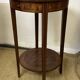 Pedestal table / Round seat in wood marquetry