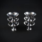6 stainless steel ice cream bowls on foot stainless steel dessert service