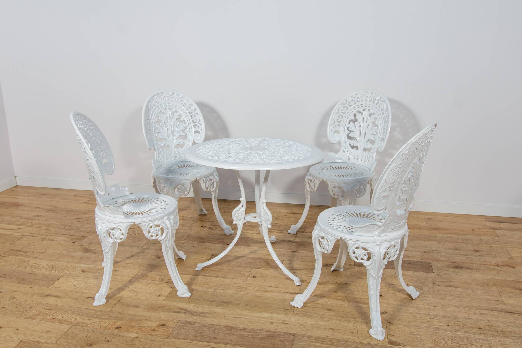 Victorian-Style Aluminium Garden Dining Set, United Kingdom, 1950s