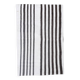 Tapis Kilim moderne rayé blanc et marron foncé