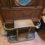 Old oak cloakroom or coat rack